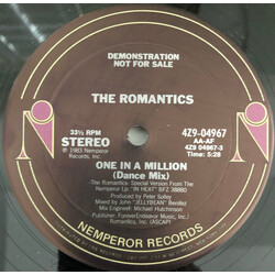 The Romantics One In A Million USED VINYL 12INCH 33 S RPM ADVANCE PROMO