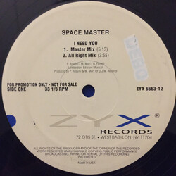Space Master I Need You USED VINYL 12INCH 33 S RPM