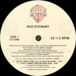 Rod Stewart Crazy About Her USED VINYL 12INCH 33 S RPM MAXI-SINGLE