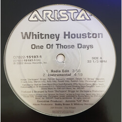 Whitney Houston One Of Those Days USED VINYL 12INCH 33 S RPM MAXI-SINGLE