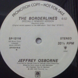 Jeffrey Osborne The Borderlines VINYL 12" USED