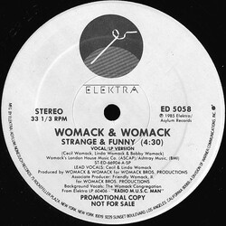 Womack & Womack Strange & Funny USED VINYL 12INCH 33 S RPM PROMO