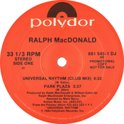 Ralph MacDonald Universal Rhythm USED VINYL 12"