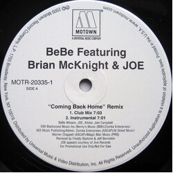 BeBe Winans / Brian McKnight / Joe Coming Back Home USED VINYL 12INCH 33 S RPM PROMO