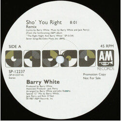 Barry White Sho' You Right VINYL 12" USED