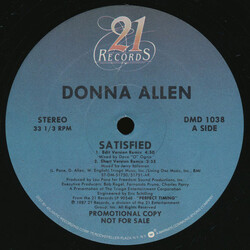 Donna Allen Satisfied VINYL 12" USED