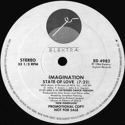 Imagination State Of Love USED VINYL 12INCH 33 S RPM PROMO