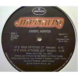Cheryl Hunter It's Your Attitude USED VINYL 12INCH 33 S RPM PROMO STEREO