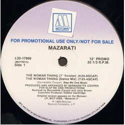 Mazarati The Woman Thang USED VINYL 12INCH 33 S RPM PROMO