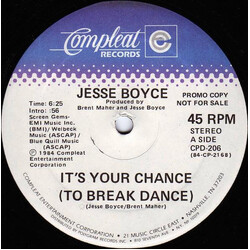 Jesse Boyce It's Your Chance (To Break Dance) VINYL 12" USED