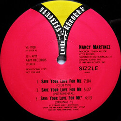 Nancy Martinez Save Your Love For Me USED VINYL 12INCH 33 S RPM PROMO