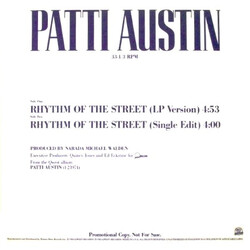 Patti Austin Rhythm Of The Street USED VINYL 12INCH 33 S RPM PROMO
