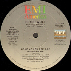 Peter Wolf Come As You Are VINYL 12" USED