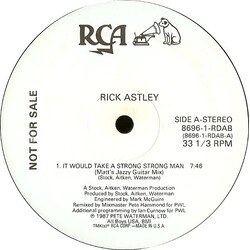 Rick Astley It Would Take A Strong Strong Man USED VINYL 12INCH 33 S RPM PROMO