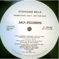 Stephanie Mills I Have Learned To Respect The Power Of Love USED VINYL 12INCH 33 S RPM PROMO