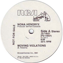 Nona Hendryx Moving Violations USED VINYL 12INCH PROMO 33 S RPM