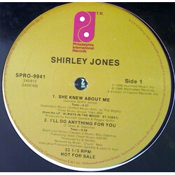 Shirley Jones She Knew About Me / I'll Do Anything For You USED VINYL 12INCH 33 S RPM PROMO