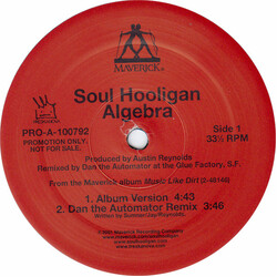 Soul Hooligan Algebra VINYL 12" USED