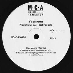 Yasmeen Blue Jeans USED VINYL 12INCH PROMO