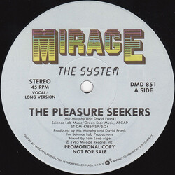The System The Pleasure Seekers USED VINYL 12INCH PROMO