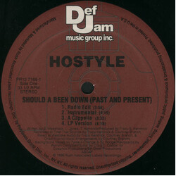 Hostyle (5) Should A Been Down (Past And Present) USED VINYL 12INCH 33 S RPM PROMO STEREO