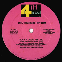 Brothers In Rhythm Such A Good Feeling USED VINYL 12INCH 33 S RPM PROMO