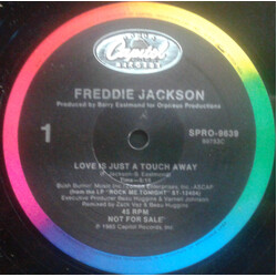 Freddie Jackson Love Is Just A Touch Away USED VINYL 12INCH 45 RPM PROMO