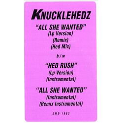Knucklehedz All She Wanted / Hed Rush VINYL 12" USED