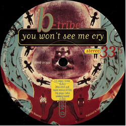 B-Tribe You Won't See Me Cry (Remixes) USED VINYL PROMO 12INCH