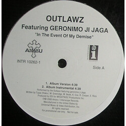 The Outlawz / Geronimo Ji Jaga In The Event Of My Demise Vinyl USED