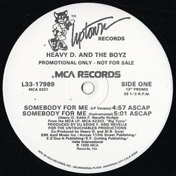 Heavy D. & The Boyz Somebody For Me / You Ain't Heard Nuttin Yet VINYL 12" USED