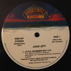 Joan Jett Little Drummer Boy USED VINYL 12INCH 33 S RPM PROMO STEREO