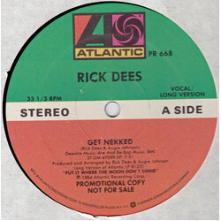 Rick Dees Get Nekked VINYL 12" USED