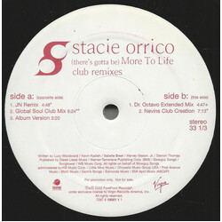 Stacie Orrico (There's Gotta Be) More To Life (Club Remixes) VINYL 12" USED