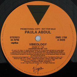 Paula Abdul Vibeology USED VINYL 12INCH 45 RPM PROMO