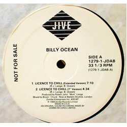 Billy Ocean Licence To Chill USED VINYL 12INCH 33 S RPM PROMO