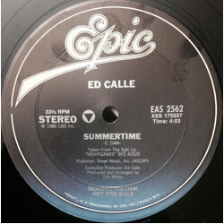 Ed Calle Summertime USED VINYL 12INCH 33 S RPM PROMO