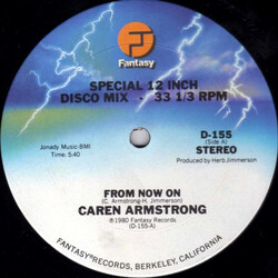 Caren Armstrong From Now On USED VINYL 12INCH 33 S RPM SINGLE