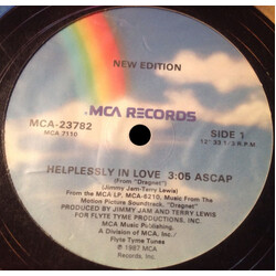 New Edition Helplessly In Love USED VINYL 12INCH 33 S RPM SINGLE