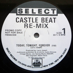 Castle Beat Today, Tonight, Forever (Re-mix) VINYL 12" USED