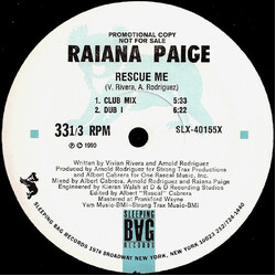 Raiana Paige Rescue Me USED VINYL 12INCH 33 S RPM SINGLE PROMO