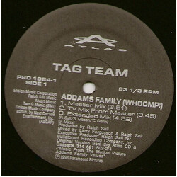 Tag Team Addams Family (Whoomp!) USED VINYL 12INCH 33 S RPM SINGLE PROMO