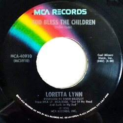 Loretta Lynn God Bless The Children / Spring Fever USED VINYL 7INCH 45 RPM SINGLE
