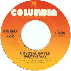 Crystal Gayle Half The Way / Room For One More USED VINYL 7INCH 45 RPM SINGLE STYRENE STEREO