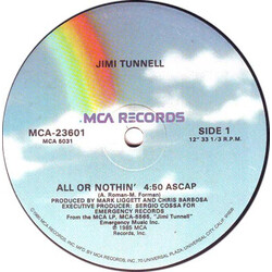 Jimi Tunnell All Or Nothin' VINYL 12" USED