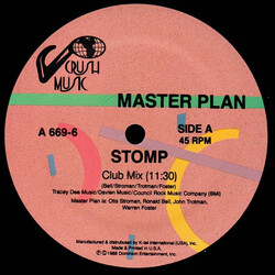 The Master Plan (3) Stomp VINYL 12" USED