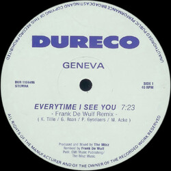 Geneva Everytime I See You USED VINYL 12INCH 45 RPM