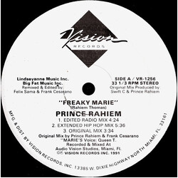 Prince Rahiem Freaky Marie / Loose My Money VINYL 12" USED