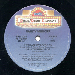Sandy Mercer / The Softones You Are My Love / Play With Me / That Old Black Magic USED VINYL 12INCH 33 S RPM