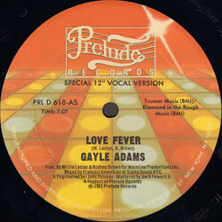 Gayle Adams Love Fever USED VINYL 12INCH 33 S RPM